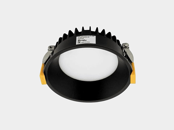 Светильник светодиодный диммируемый потолочный встраиваемый , серия WL-BQ, Черный, 9Вт, IP44, Нейтральный белый (4000К), BQ009109-BL-NW - фото