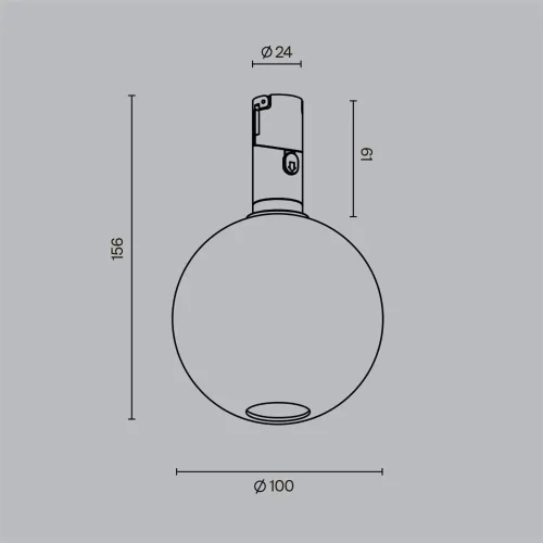 Трековый светильник Пузырь / Bubble 3000К 3Вт 100° (Черный) TR205-1-3W3K-B - фото 2