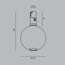 Трековый светильник Пузырь / Bubble 3000К 3Вт 100° (Черный) TR205-1-3W3K-B