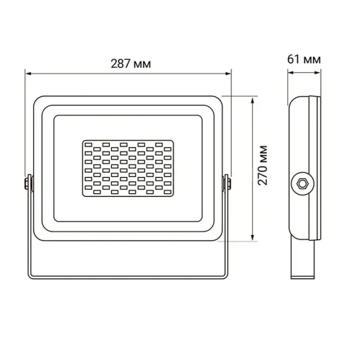 Прожектор светодиодный PFL-SC 100Вт 6500К IP65 190-260В ДО закален. матов. стекло Pro JazzWay 5001428 - фото 4