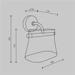 Настенный светильник (бра) Cabaret 3000К 8Вт (Латунь)