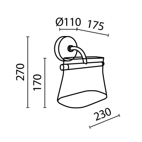 Настенный светильник (бра) Cabaret 3000К 8Вт (Латунь) - фото 7