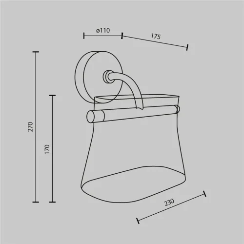 Настенный светильник (бра) Cabaret 3000К 8Вт (Латунь) - фото 8