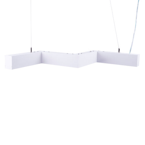 ULO-K19A 40W-4000K-Z40-160 IP40 WHITE Светильник линейный светодиодный подвесной, Зигзагообразный, профиль 50х70мм, Белый свет 4000K, 4000Лм, Алюминий, Цвет белый, TM Uniel - фото 2