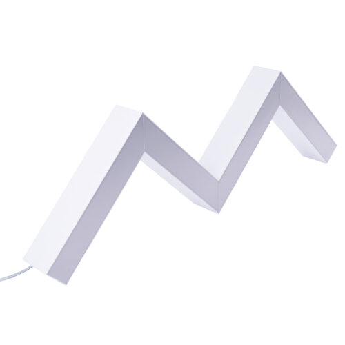 ULO-K19A 40W-4000K-Z40-160 IP40 WHITE Светильник линейный светодиодный подвесной, Зигзагообразный, профиль 50х70мм, Белый свет 4000K, 4000Лм, Алюминий, Цвет белый, TM Uniel - фото 5