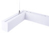 ULO-K19A 40W-4000K-Z40-160 IP40 WHITE Светильник линейный светодиодный подвесной, Зигзагообразный, профиль 50х70мм, Белый свет 4000K, 4000Лм, Алюминий, Цвет белый, TM Uniel - фото 7