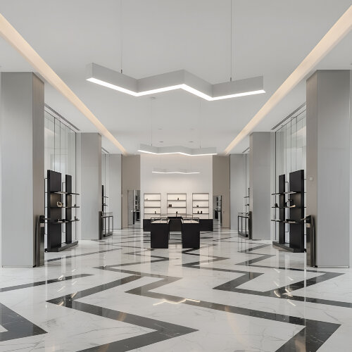 ULO-K19A 40W-4000K-Z40-160 IP40 WHITE Светильник линейный светодиодный подвесной, Зигзагообразный, профиль 50х70мм, Белый свет 4000K, 4000Лм, Алюминий, Цвет белый, TM Uniel - фото 8