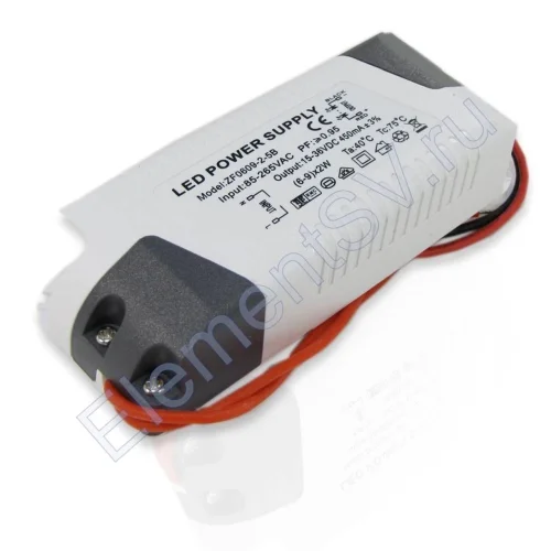 Светодиодный драйвер ZF-AC LD19(220V, 18W, 450mA) - фото.