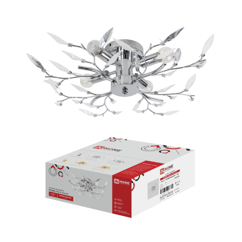 Люстра под лампу MODERN LORA-CL-4E14-CH 4хЕ14 хромированный IN HOME - Фото