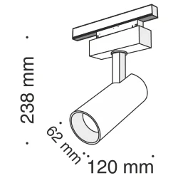 Трековый светильник Фокус / Focus Led S35 4000K 18Вт 24° (Черный) TR019-2-15W4K-B