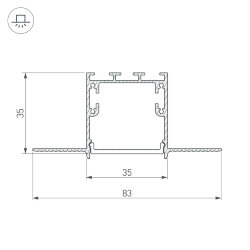 Угол SL-LINIA32-FANTOM (Arlight, Металл)