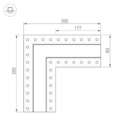 Угол SL-LINIA32-FANTOM (Arlight, Металл) 030097