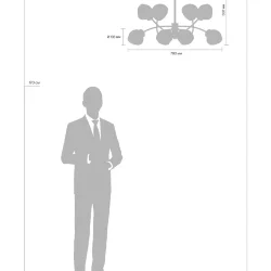 Люстра Волани / Volani (Матовое Золото) FR8017PL-08MG