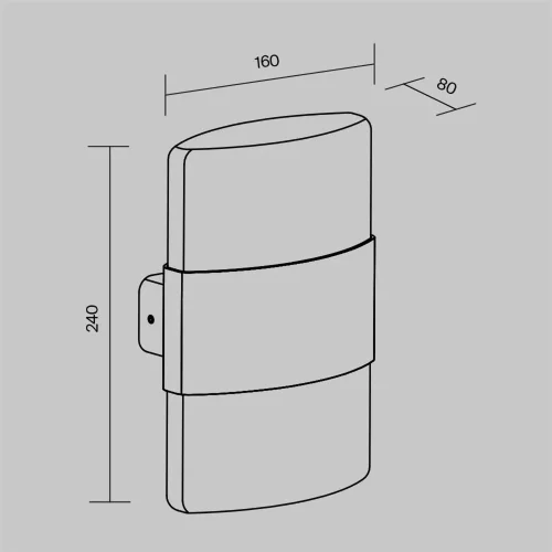 Настенный светильник (бра) Rom 3000K 12Вт IP 54 (Графит) - фото 16