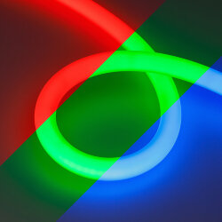 Светодиодная лента герметичная MOONLIGHT-BLACK-ТОР-G280-D25mm 24V RGB 360deg (14.4 W/m, IP65, 3m, wire х1) (Arlight, Вывод прямой, 3 года) 047040