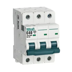 Выключатель автоматический модульный 3п C 40А 10кА ВА-105 DEKraft 13181DEK