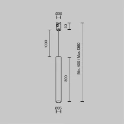Трековый подвесой светильник Focus Led Flarity 4000K 5Вт 30° (Платина)