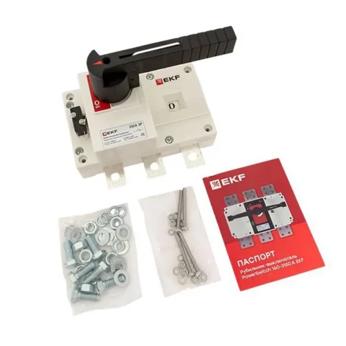 Рубильник-выключатель 3п 250А с рукояткой управления для прямой установки PowerSwitch PROxima EKF psds-250-3 - фото 8