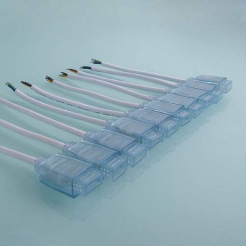 Коннектор односторонний гибкий для светодиодной ленты Premium мультибелая LS013 220V 2835 (10 шт.) - фото 1