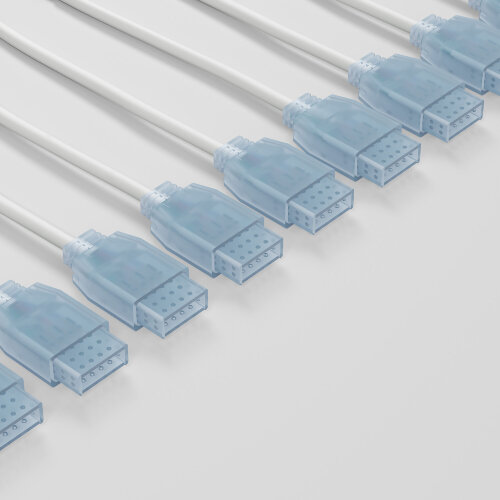 Коннектор односторонний гибкий для светодиодной ленты Premium мультибелая LS013 220V 2835 (10 шт.) - Фото 2