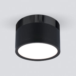 Накладной потолочный светодиодный светильник DLR029 10W 4200K черный матовый/черный хром