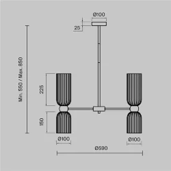 Подвесной светильник Antic E14х10 (Золото)