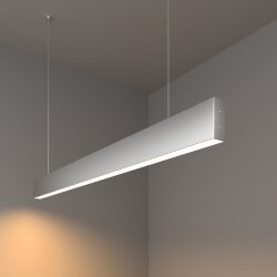 Линейный светодиодный подвесной односторонний светильник 103см 20Вт 3000К серебряный LSG-01-1-8*103-16-3000-MS (041523)