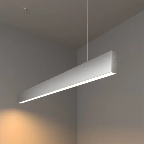 Линейный светодиодный подвесной односторонний светильник 103см 20Вт 3000К серебряный LSG-01-1-8*103-16-3000-MS - фото