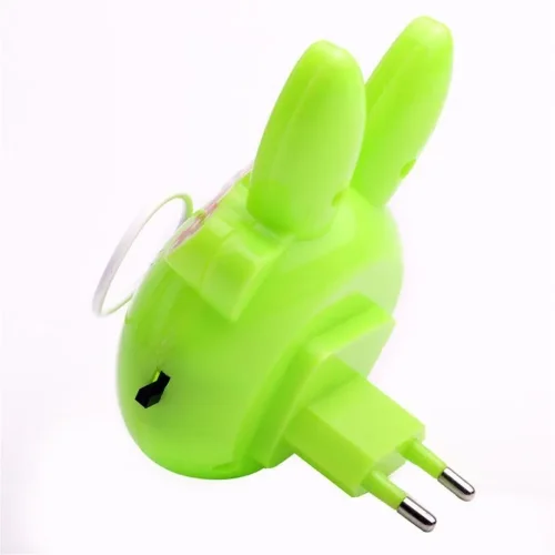 Светильник светодиодный NL-241 'Зайцы очкарики' 220В ночник с выкл. зел. Camelion 13816 - фото 7