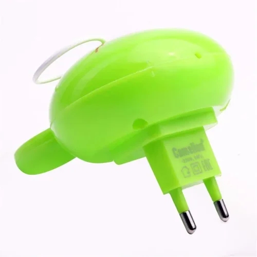 Светильник светодиодный NL-241 'Зайцы очкарики' 220В ночник с выкл. зел. Camelion 13816 - фото 8