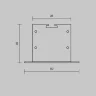 Комплект заглушек (для профиля 50x35) 2 шт., ALM-5035T-S-EC 642034 (Серебро) 642034 - фото 6