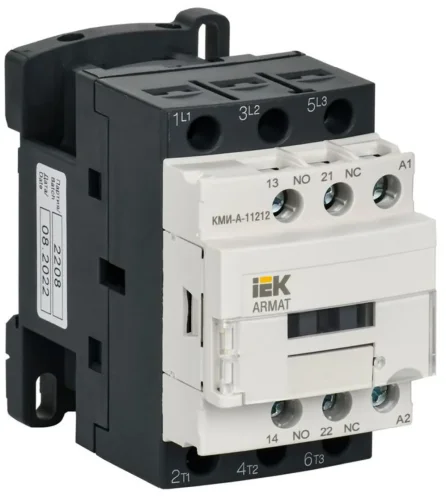 Контактор КМИ-А-11212 LC1D 12А кат. 230В AC 1НО+1НЗ AC-3 IEK AR-ACC-11-012-230-11 - фото