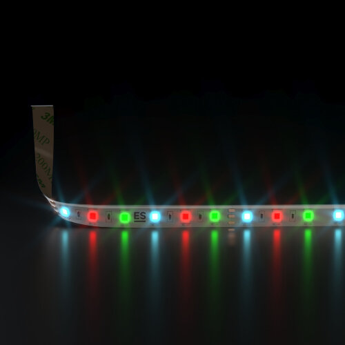 Светодиодная лента 12&nbsp;В 14,4&nbsp;Вт/м 60 Led/м 5050 IP65, RGB, 5 м - Фото 2