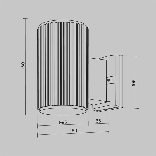 Настенный светильник (бра) Рандо / Rando E27х1 60Вт IP 54 (Белый) O419WL-01W - фото 16