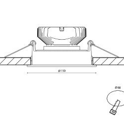 'Корпус светильника потолочный встраиваемый  наклонный, COMBO10-WH, Белый, IP20, COMBO10-WH 003955