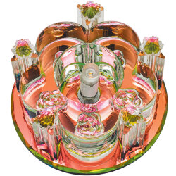 DLS-F122 G4 COLOUR-CLEAR Светильник декоративный встраиваемый, Без лампы, Стекло, цвет радужный, Отделка кристалл, цвет прозрачный