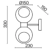 Настенный светильник (бра) Бони / Bony (Латунь) FR5394WL-02BS - фото 13
