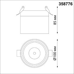 Светильник встраиваемый светодиодный «Novotech» 358776, серия: GRODA