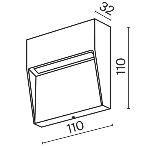 Подсветка для лестниц Mane 3000K 3Вт IP 54 (Черный) - фото 3