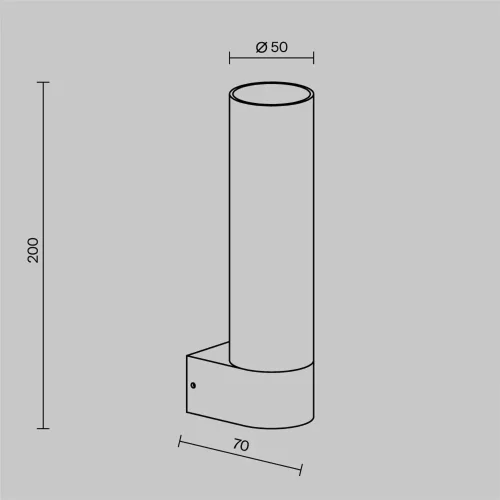 Настенный светильник Труба / Tube 3000K 5Вт IP 65 (Черный) O508WL-L5B3K - фото 9