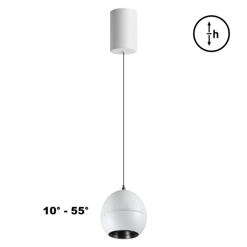 Подвес накладной, светодиодный с механизмом регулировки высоты, длина провода 2м «Novotech» 359341, серия: SFERO. Фото 1.