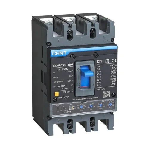 Выключатель автоматический 3п 250А 36кА NXMS-250F с электрон. расцеп. (R) CHINT 264755 - фото