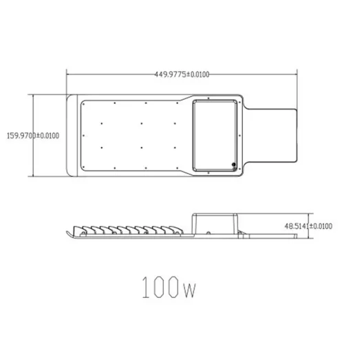 Светильник светодиодный SPP-503-0-50K-100 100Вт 5000К IP65 10000лм КСС:Ш-С уличный консольный (аналог ДКУ) Эра Б0043669 - фото 2