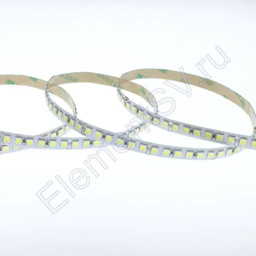 Светодиодная лента Standart PRO class, 5050, 120 led/m, двухрядная, white, 24V, IP20, P133 - фото 2.