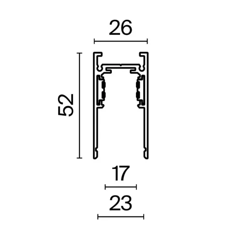 Шинопровод 1 м Exility накладной/подвесной белый (Белый) - фото 4