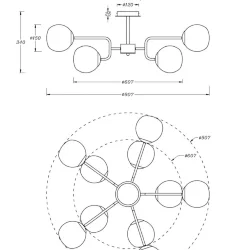 Подвесной светильник Erich E14х10 (Латунь)