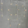 Гирлянда Бахрома 4,9 x 0,5 м Экстра Тепло-Белая 220В, 240 LED, Провод Прозрачный ПВХ, IP54. Фото 2.