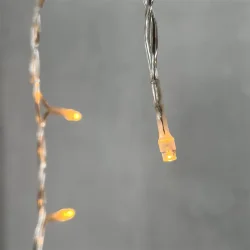 Гирлянда Бахрома 4,9 x 0,5 м Экстра Тепло-Белая 220В, 240 LED, Провод Прозрачный ПВХ, IP54