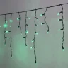 Гирлянда Бахрома с Колпачком 3,1 x 0,5 м Зелёная 220В, 120 LED, Провод Черный ПВХ, IP65. Фото 2.