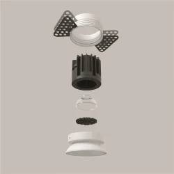 Встраиваемый светильник Round 3000K 7W 50° (Белый)